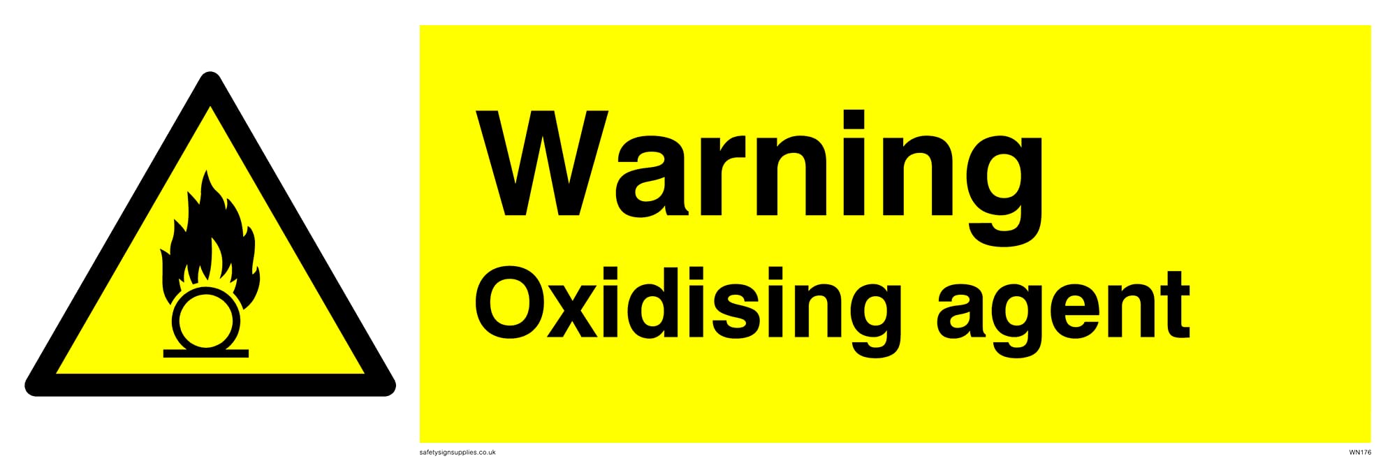 Pack of five - Oxidising Agent Sign - 300x100mm - L31
