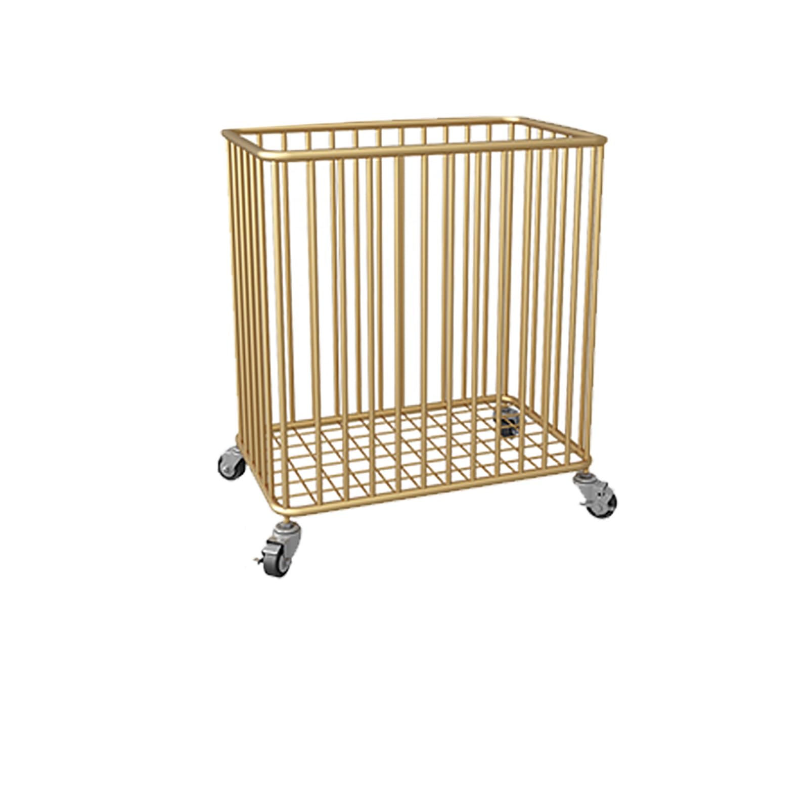 Dieser rollbare Wäschekorb mit Metallgitter erfordert keine Montage und ist atmungsaktiv. Er eignet sich ideal zur Aufbewahrung schmutziger Wäsche in Badezimmer, Schlafzimmer oder Waschküche