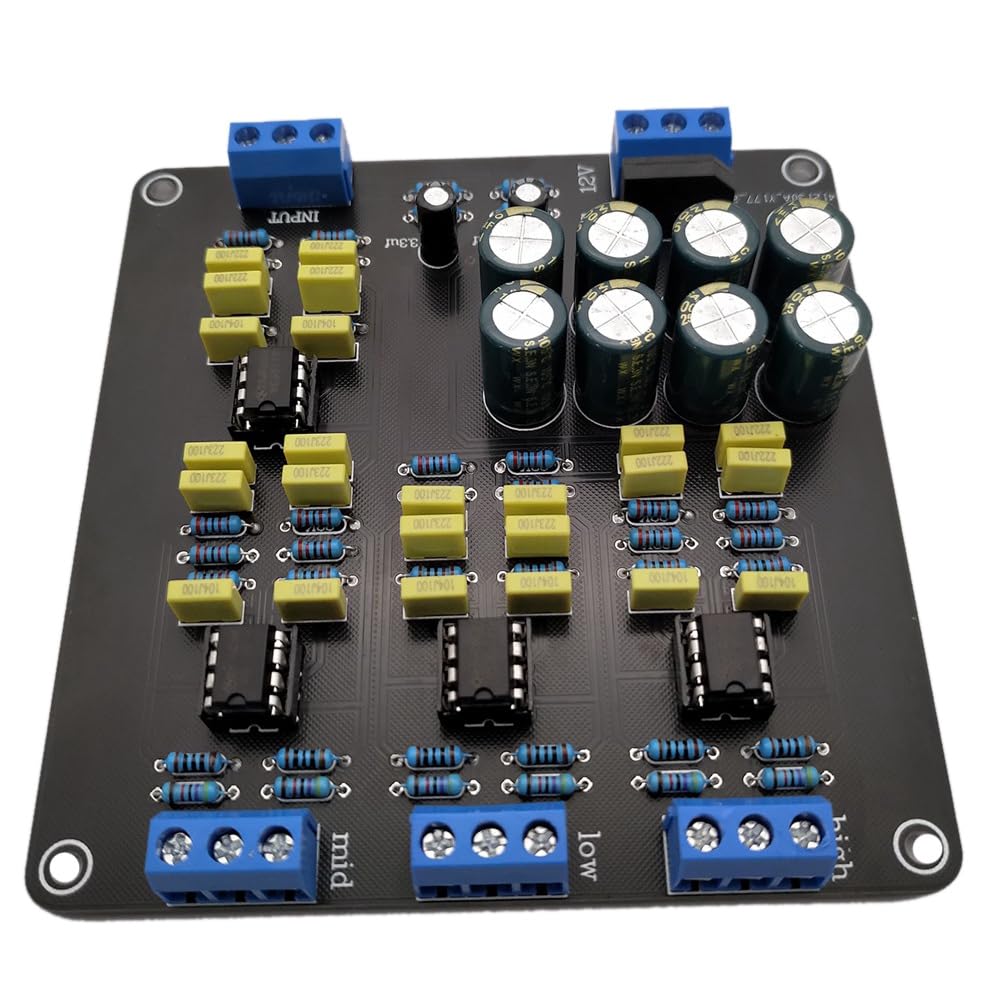 NE5532 Filtre Croisé de Haut-Parleur Double Canal 2.0 Stéréo Haut/Médium/Basse 3 Voies Bricolage Amplificateur de Haut-Parleur Diviseur