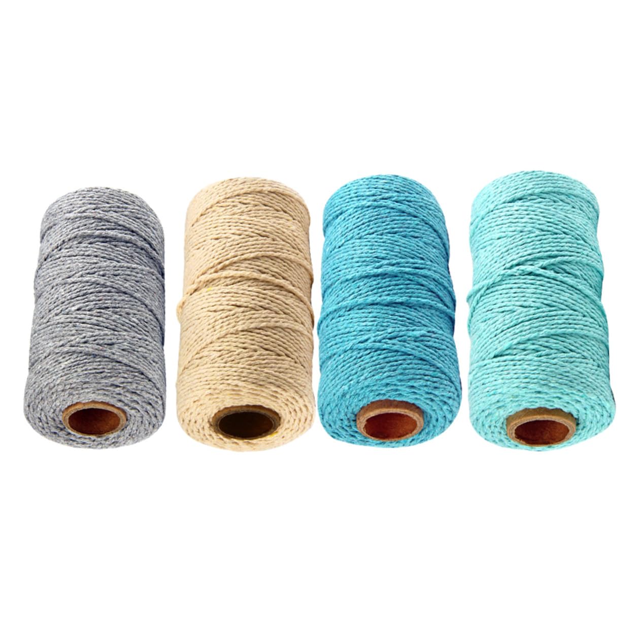 Cuerda de algodón trenzada de 2 mm en colores variados para camping y regalos