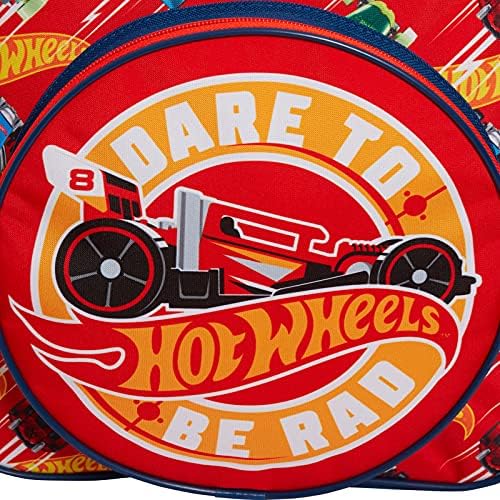 Hot Wheels Backpack for Kids Large Cars School Travel Sports Bag with Drinks Holder