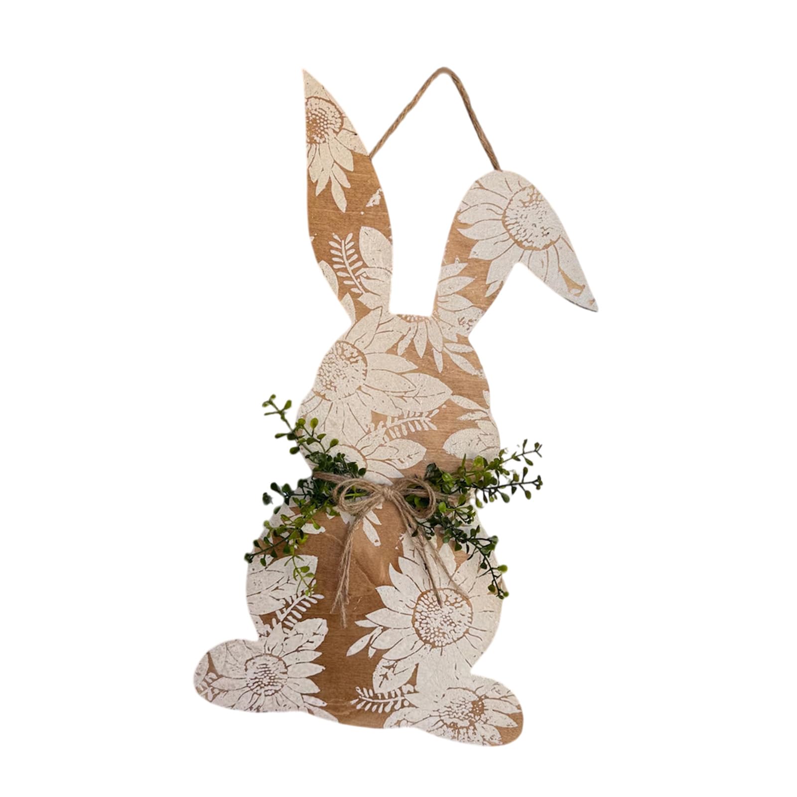 Bunnies Sign for Front Door Wood Bunnies Welcome Sign Door Hanger Spring Decorations Easter Hanging Plaques Easter Hanging Plaques