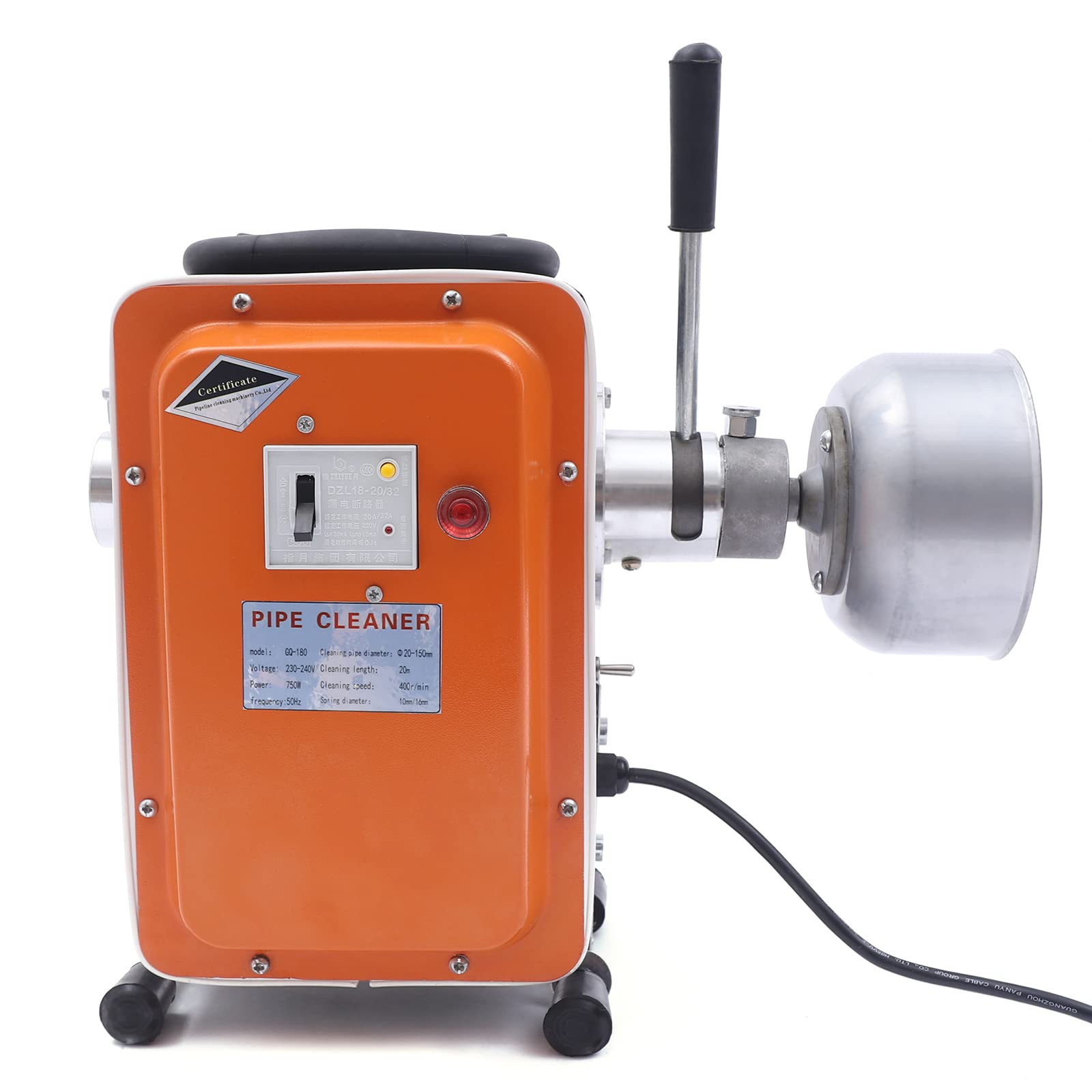 Limpiador Desatascador Eléctrico Tubería 750W Máquina Hurón Desatascado ejes taladro Limpieza 20-110Mm Lavabo