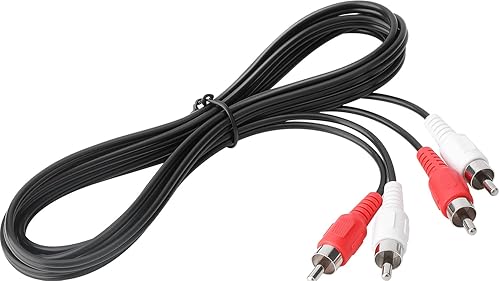 PASOW Cables RCA, 2RCA macho a 2RCA macho, cable de subwoofer de audio estéreo doble blindado RCA para cine en casa, televisión de alta definición,