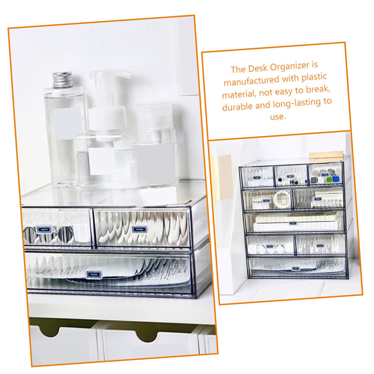 Organizer Da Scrivania Cassetto Cassetto Portaoggetti in Plastica Scatola Portaoggetti Per Cancelleria E Prodotti Per Trucco Piccolo Organizer Per Cassetti Da Scrivania