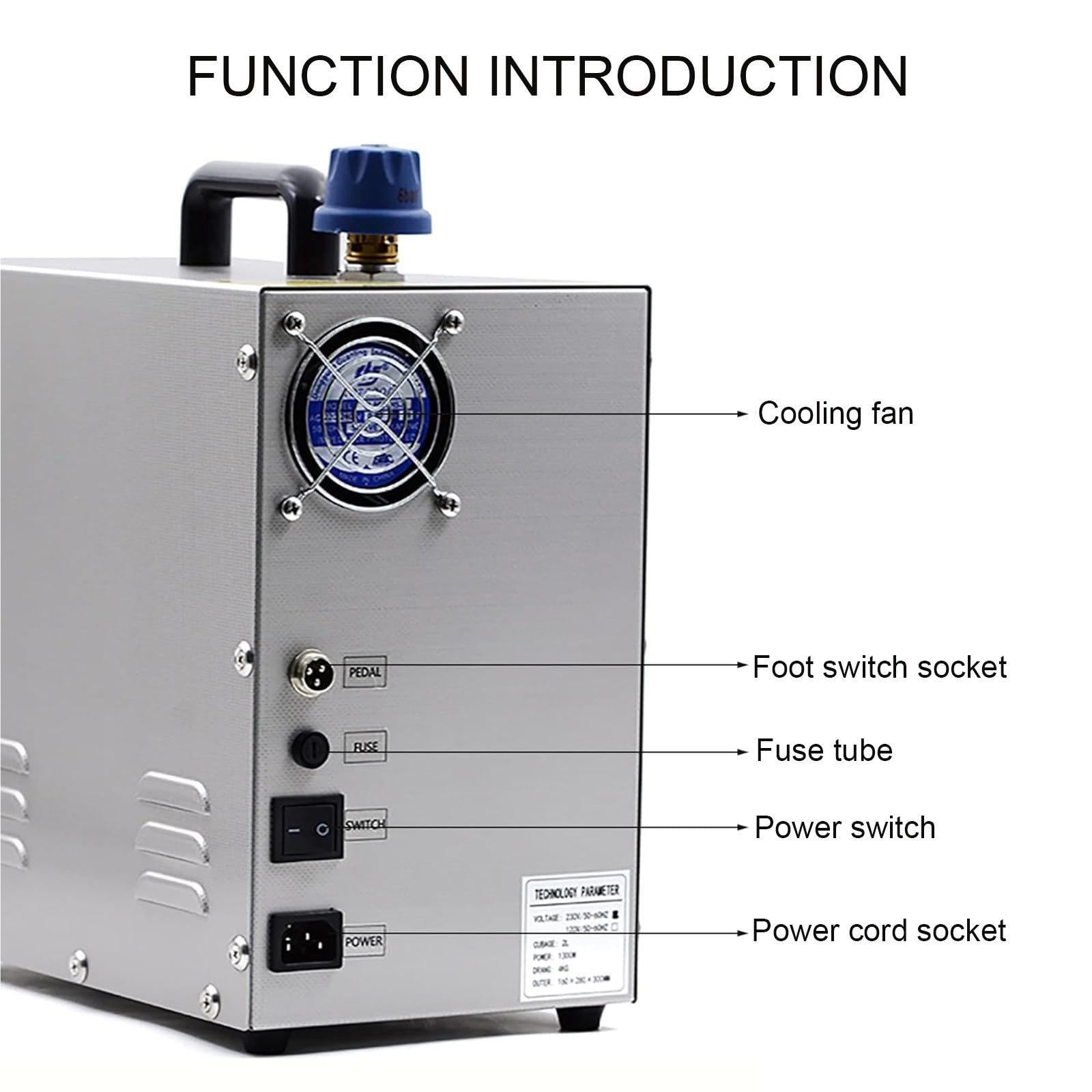 Limpiador de para Joyas Maquina con Calentador Acero Inoxidable Equipo de Lavado para Limpieza Oro Plata 2L 1300W Profesional Laboratorio Estudio