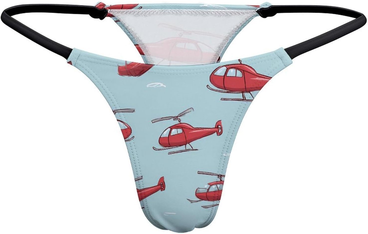 Airplane Helicopters Women's G-String Thong Underwear T-Back Panties Low Rise Underpants