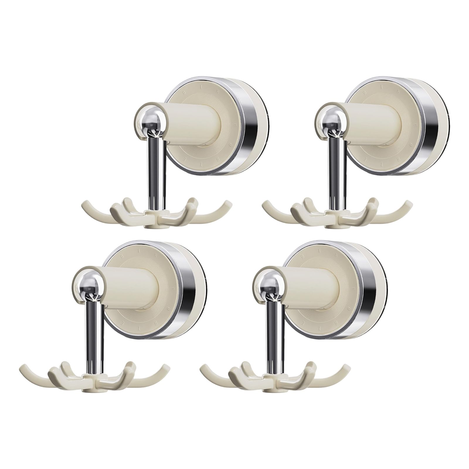 Jazuaiao Rotating Holders, 6 Extensions with Sticky Adhesive for Bathroom/Kitchen Storage, Space-Saving Mount Rotating Holders for Kitchen Bath Storage Multipurpose Hanger