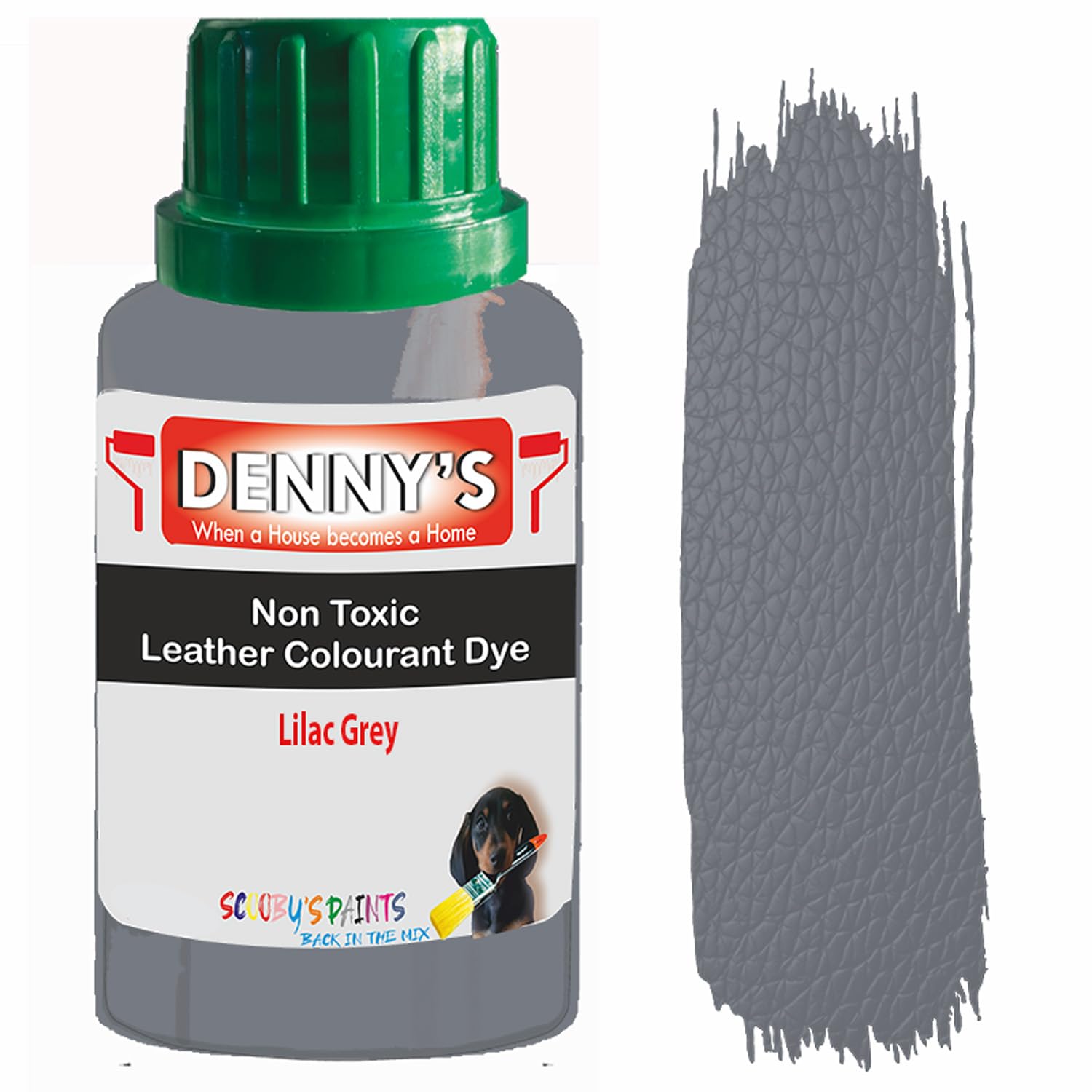 All in One Leather Colourant Self Seal Leather Dye Repair Paint for Furniture, Sofas, Car Seats (Lilac Grey, 100ml Bottle) — image 1