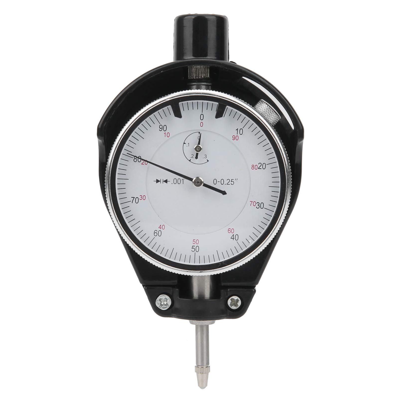 Zerodis Medidor de Orificio de Dial, Indicador de Medición de Cilindro de Acero Inoxidable de Acero para Herramientas, Resolución de 2-6 Pulgadas, Esfera Grande de 0,001 Pulgadas, 12 Sondas para
