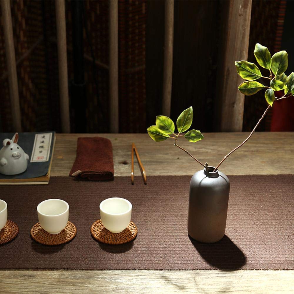 Classic Fashion Ceramic Vase Pottery Mini Small Vase Decorative Arts and Crafts Tabletop Flower Pot Bottle Home Wedding Deco (A3 7x8cm)