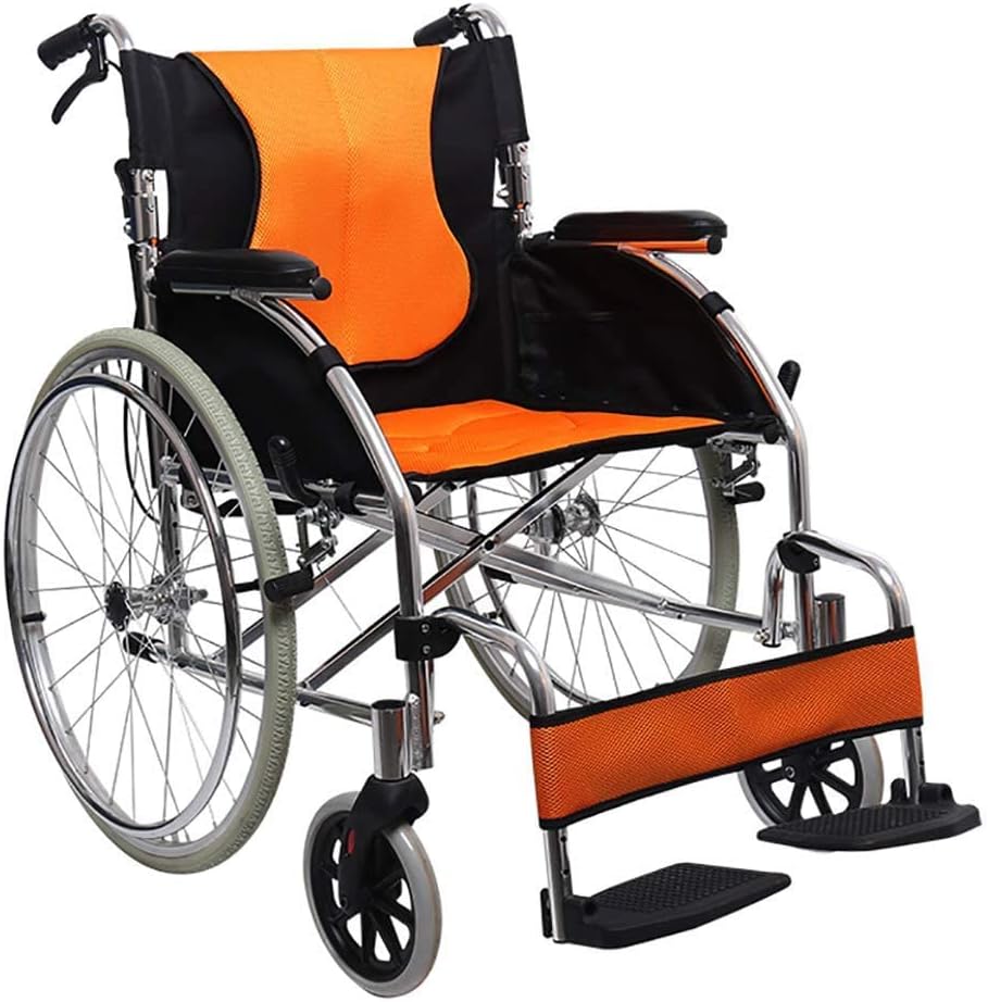 ZHTT Silla de Ruedas Plegable, Grande 24