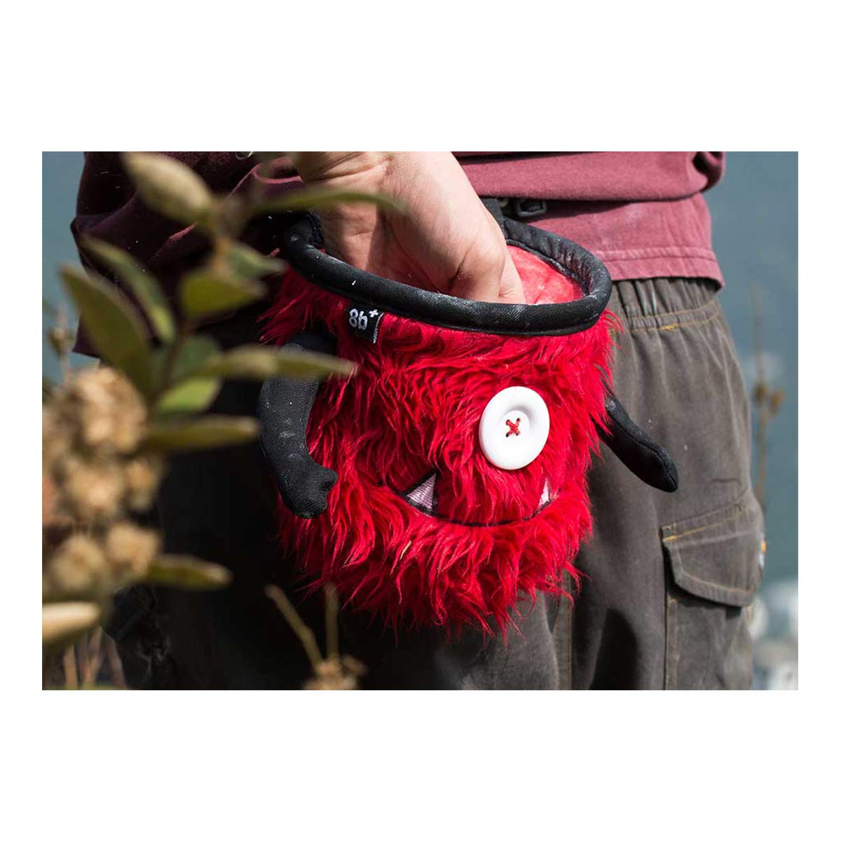 8BPLUS Chalk Bag for Climbing, Bouldering, Belt and Giftbox Included - Wide Opening - Brush Holders, for Left & Right Handers (Bruno)