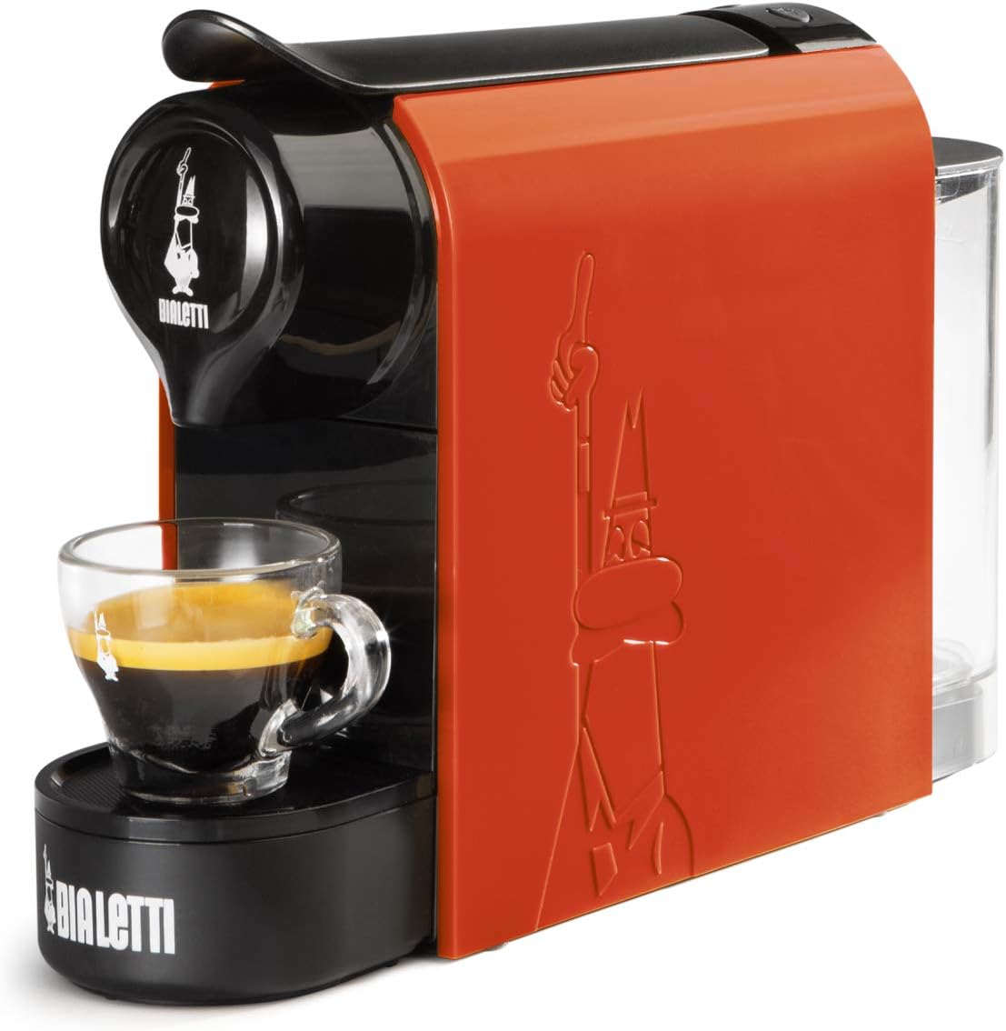 Bialetti Gioia, Macchina Caffè Espresso per Capsule in Alluminio, Supercompatta, Serbatoio 500 ml, Arancione