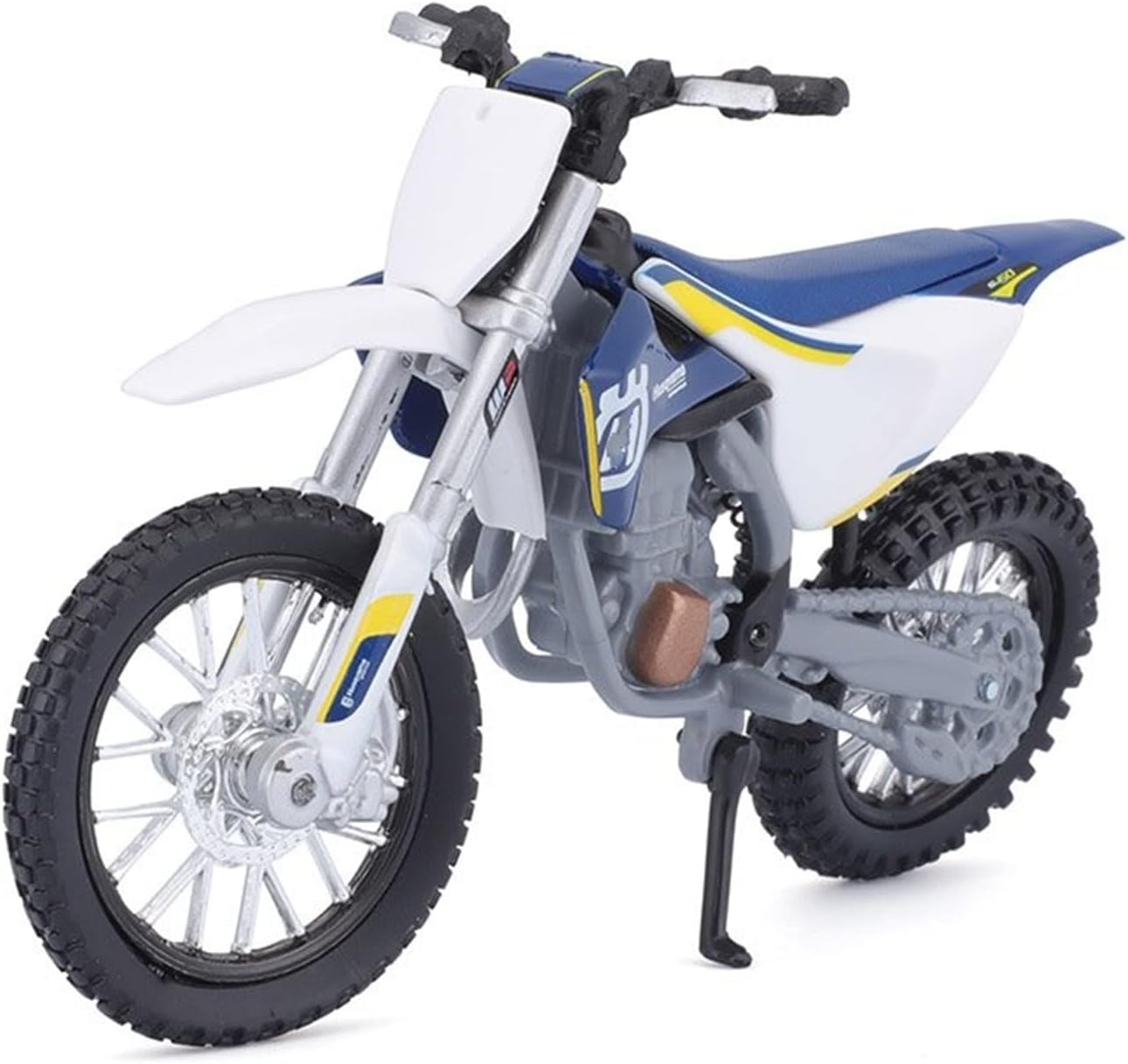 HTASFCI Motorcycle Model for Husqvarna FC450 1:18 Motorcycle Model Simulation Car Mountain Bike Replica Vehicle Collectibles Gift Cake Decoration