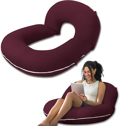 Miniatura 20 de INSEN Almohada de Lectura, Almohada para la Espalda para Sentarse en la Cama y el Sofá, Almohada para Juegos para Adultos, Soporte para Sentarse en