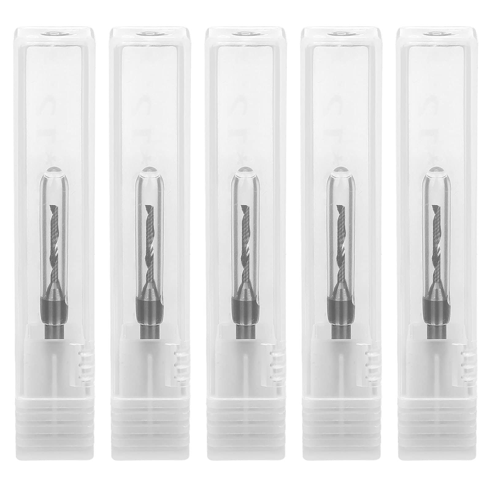 Frez trzpieniowy CNC Frez 5 szt. Ostrze spiralne ze stali wolframowej Precyzyjne narzędzie tnące do grawerki CNC Długość ostrza 12 mm Długość całkowita 39 mm