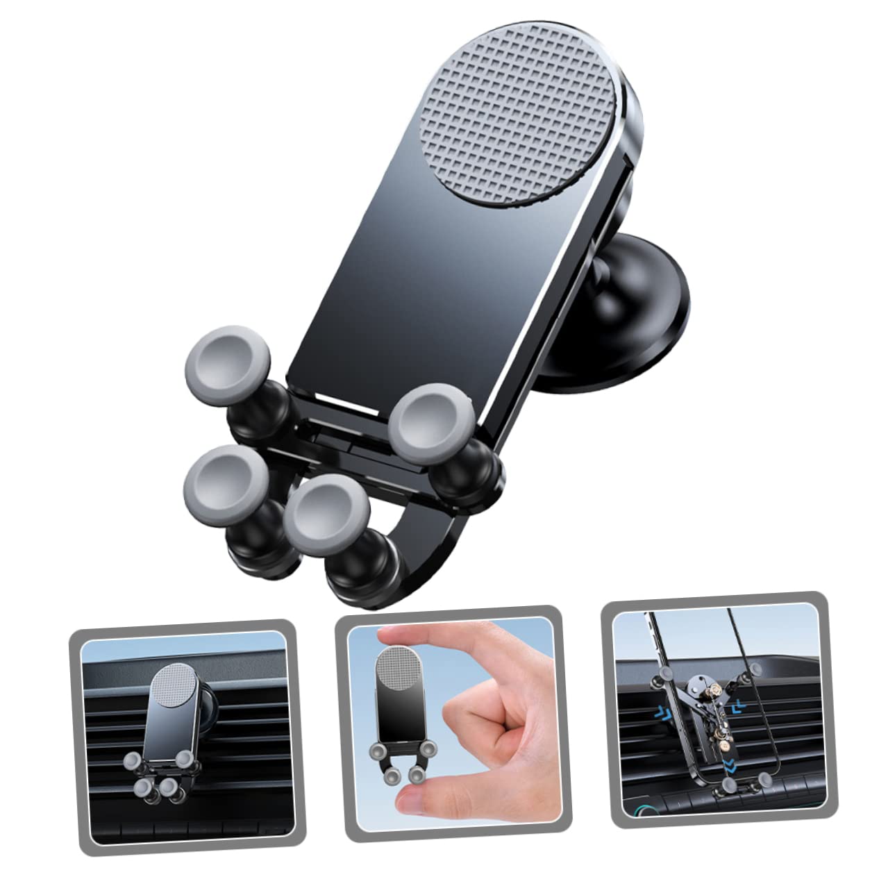 3 Szt Uchwyt Na Telefon Komórkowy Obrotowy Uchwyt Na Telefon o 360° Wysuwany Uchwyt Na Telefon Mobilny Anty Samochodowy Uchwyt Na Telefon Produkt Elektroniczny Zginać Obrócić Stop