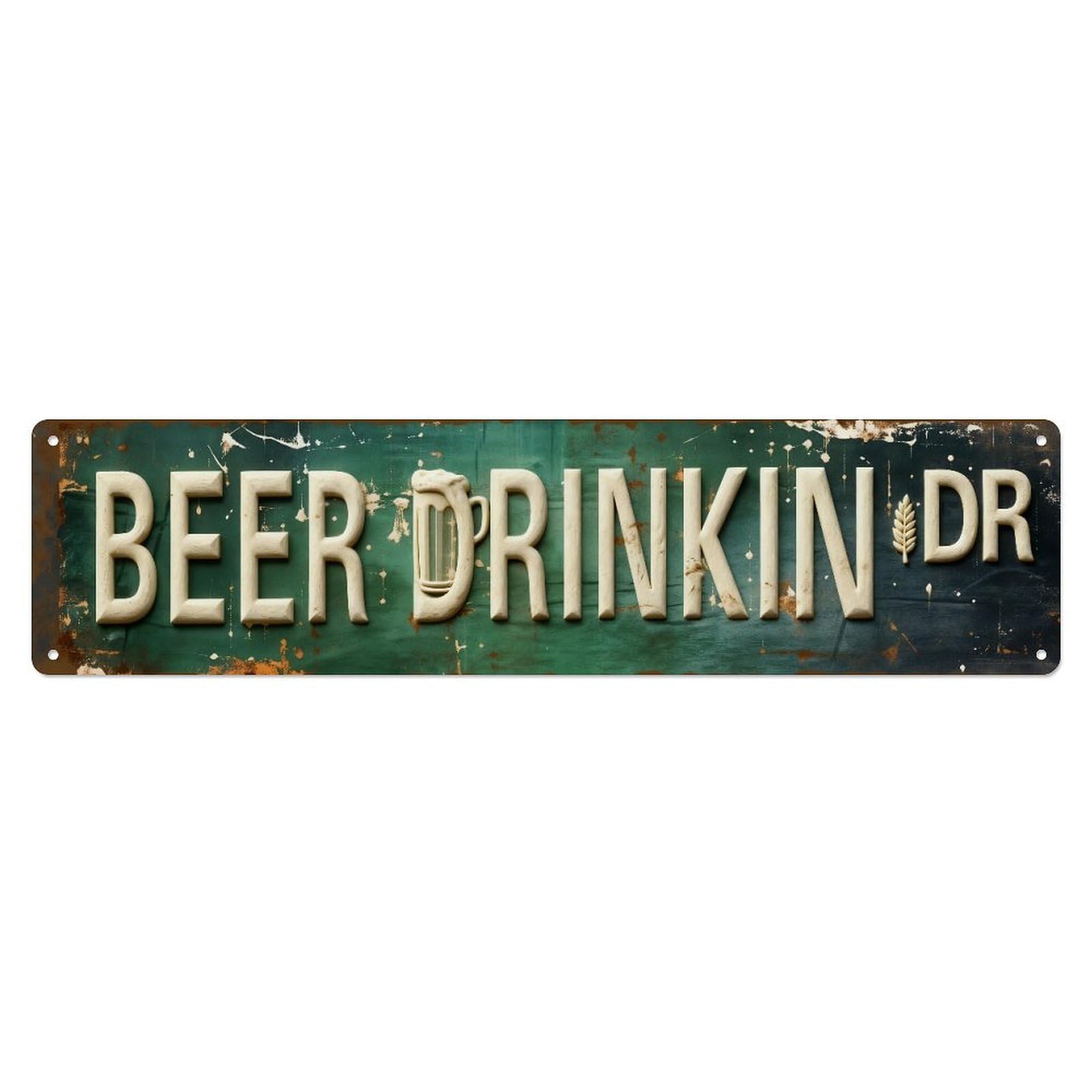 Beer Drinkin Dr Tin Sign Vintage Metal Sign Home Bar Garden Indoor & Outdoor Wall Decor Retro Metal Poster 4x16 Inch