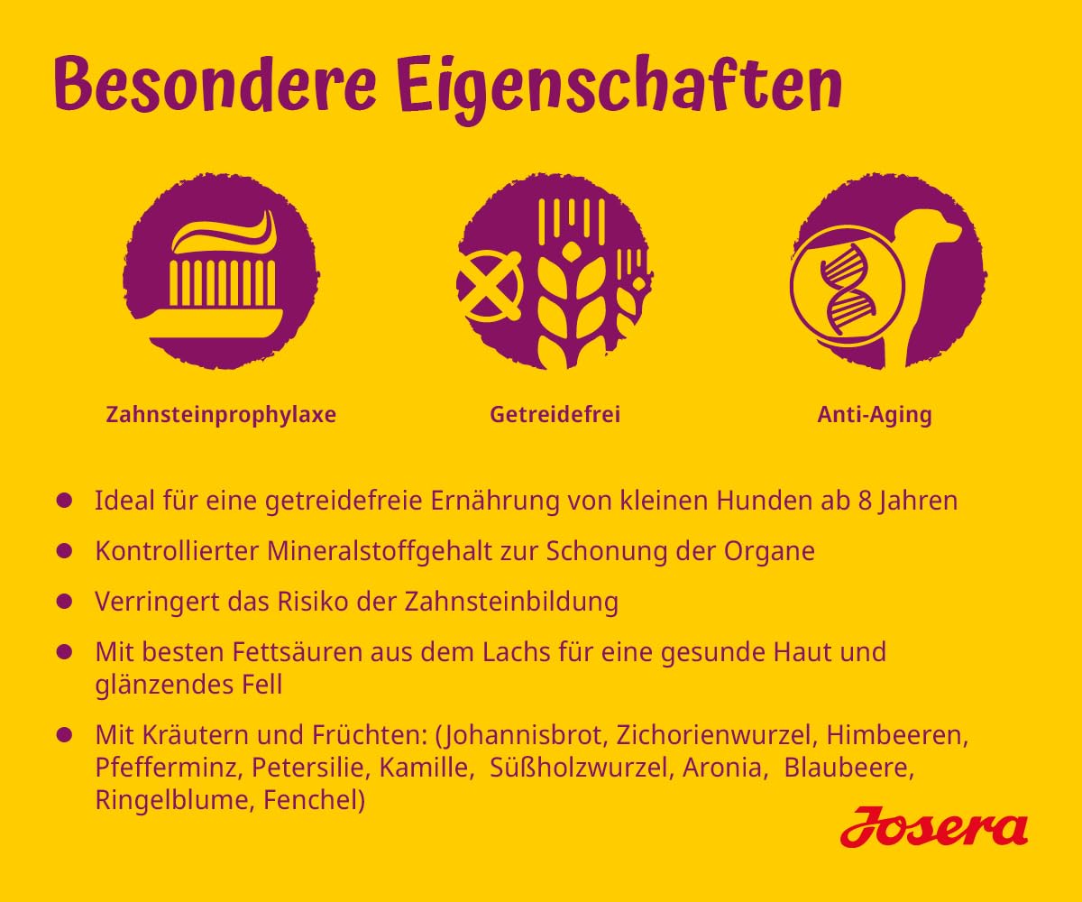 JOSERA MiniSenior (5X 900 g) | Trockenfutter für ältere kleine Hunde