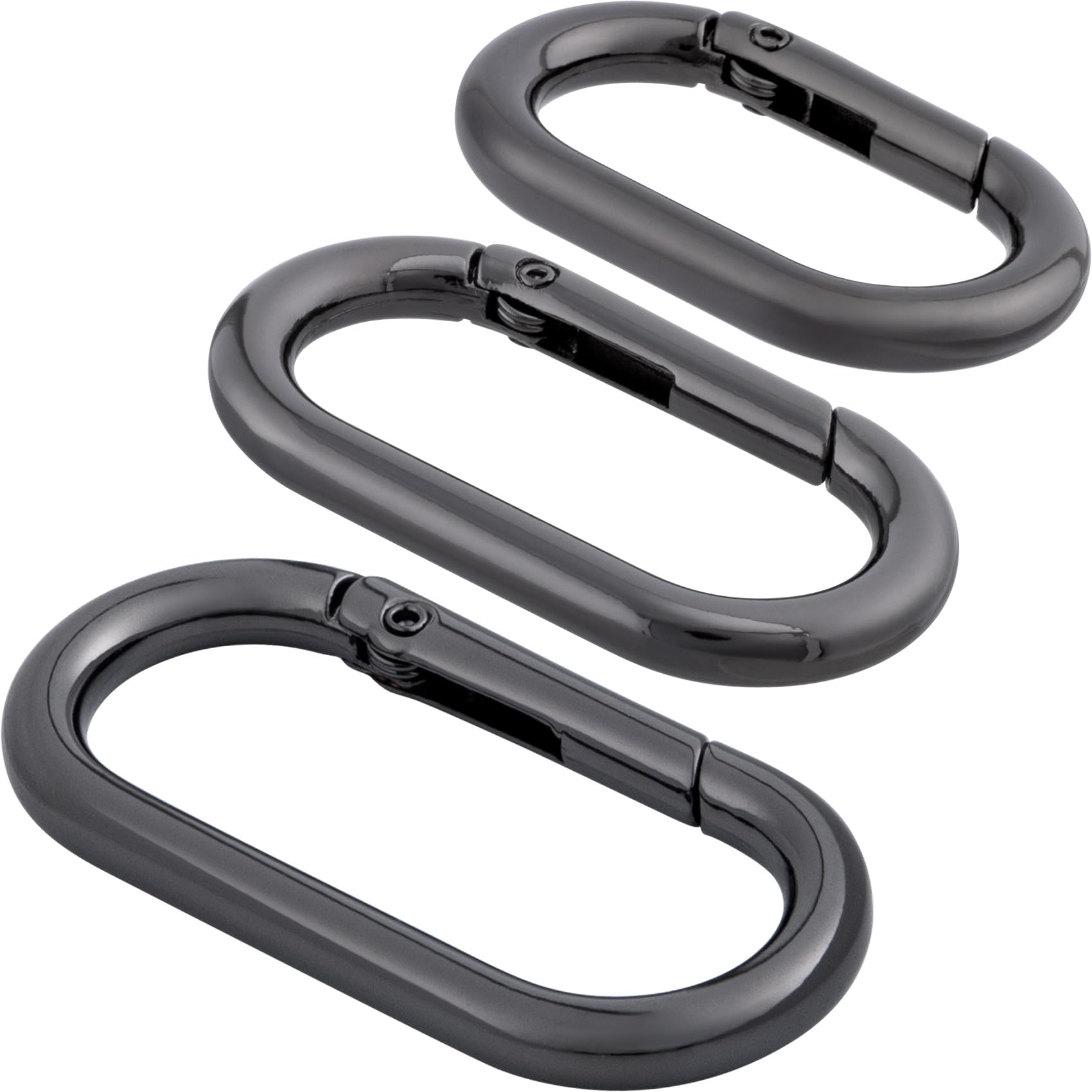 Oval Spring Ring Clips, Metal Keyring Purse Clip