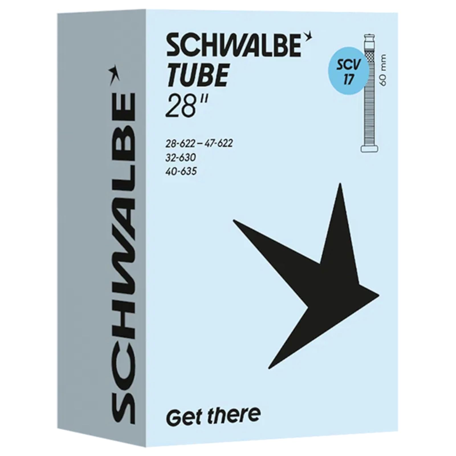 Schwalbe Bicycle Inner Tube SCV17 60 mm 28-47/622-635