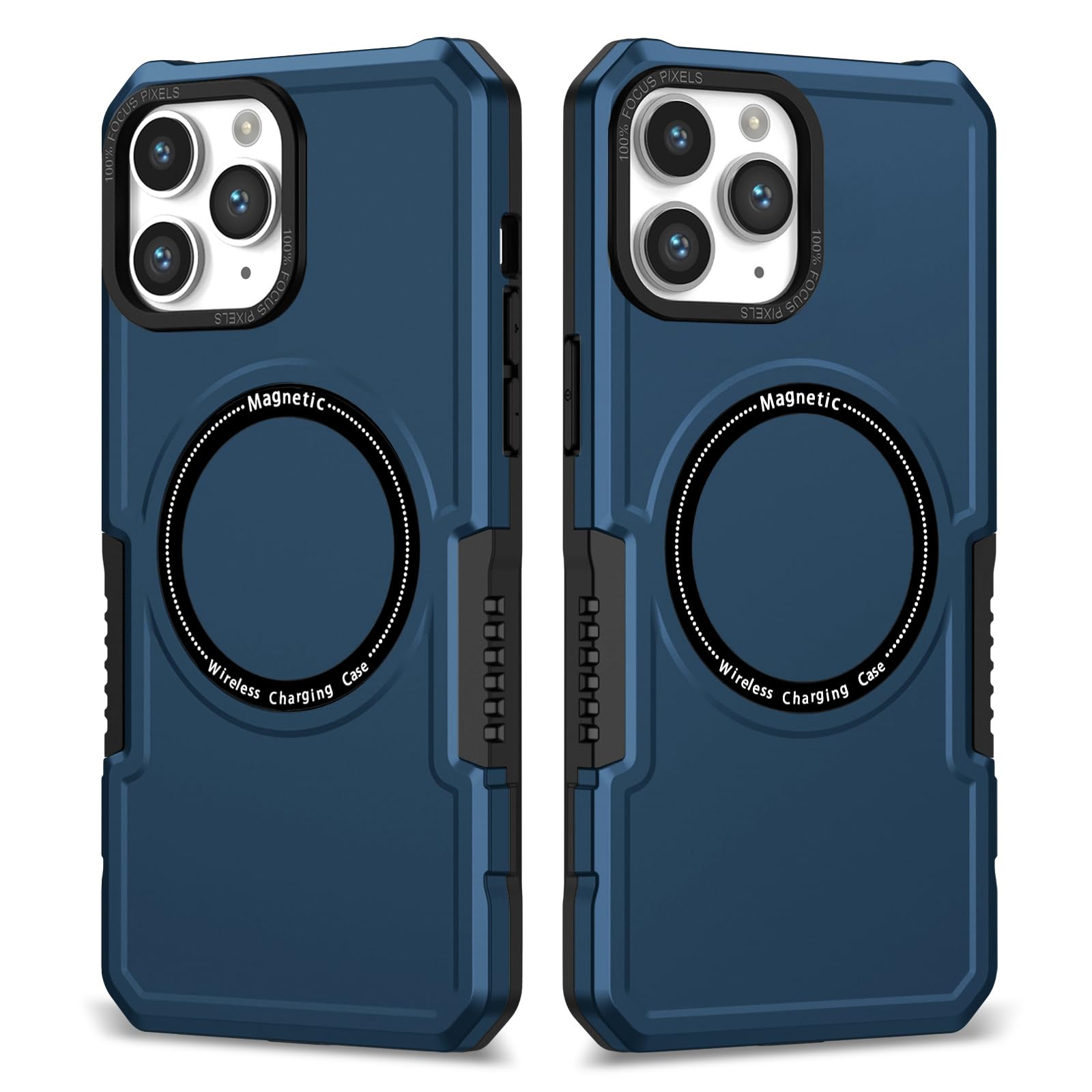 Coque antichoc iPhone 11 Pro MagSafe fine avec finition mate bleue