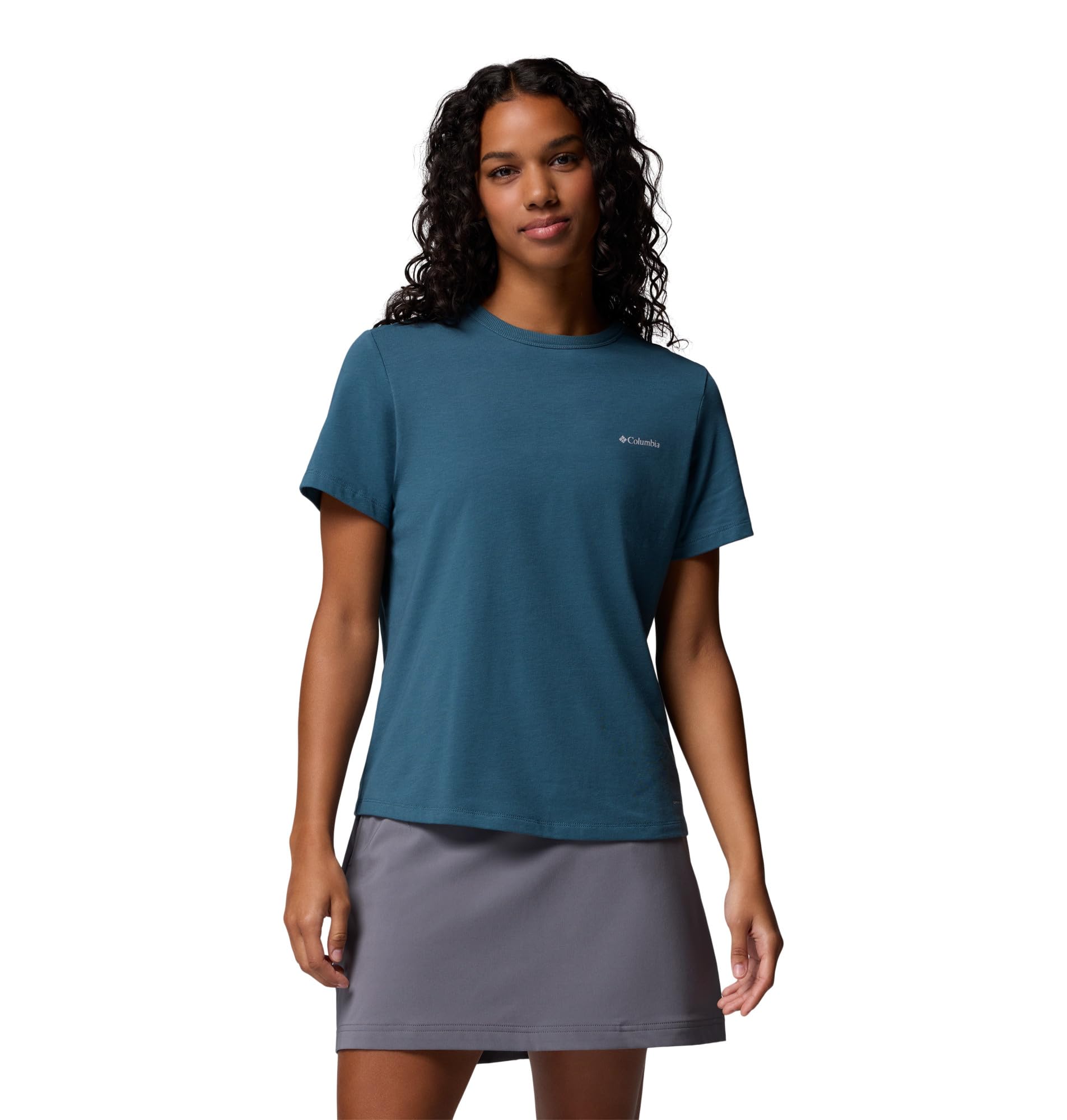 Columbia Womens Sun Trek Short Sleeve Ii, Everblue, XL