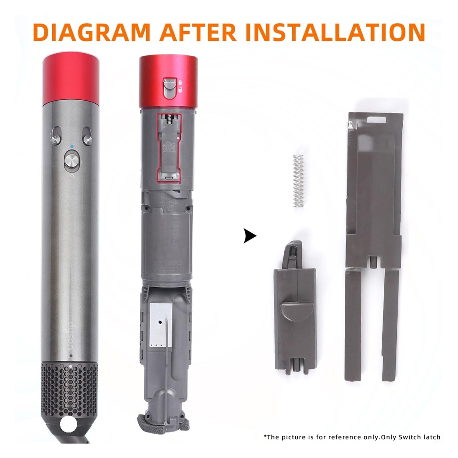 Parti di ricambio for fermo interruttore, compatibile con Dyson Airwrap Styler 220v HS01, accessorio for ferro arricciacapelli