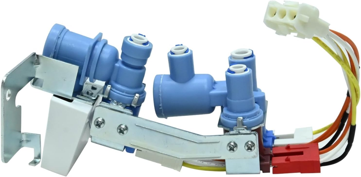Priprilod Refrigerator Water Inlet Valve Compatible with GE GSS25GSHNCSS GSS25GMHKCES Fit for Hotpoint XSS23GSKRCSS Fit for Haier GNE25JYKGFFS Replace WR57X30891 PS12727426 Ice Maker Dispenser Valve
