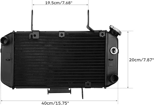 Miniatura 2 de TCMT Refrigerador de agua de repuesto para motocicleta negro radiador apto para SUZUKI DL650 DL 650 V-Strom 2004 2005 2006 2007 2008 2009 2010 2011