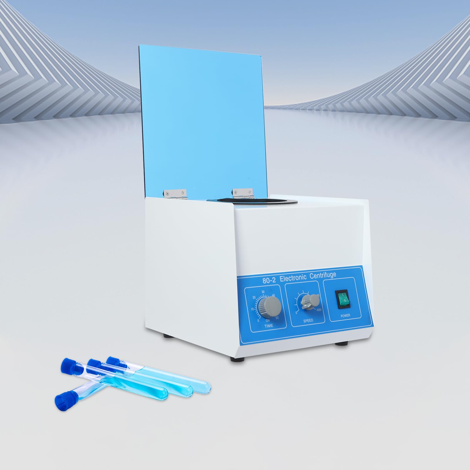 Macchina centrifuga, Electric Lab Centrifuga, 4000 rpm, 12 x 20 ml, timer da 60 minuti, 285 x 305 x 240 mm, adatta per provette da 20 ml, per separazione dei campioni, analisi qualitative in
