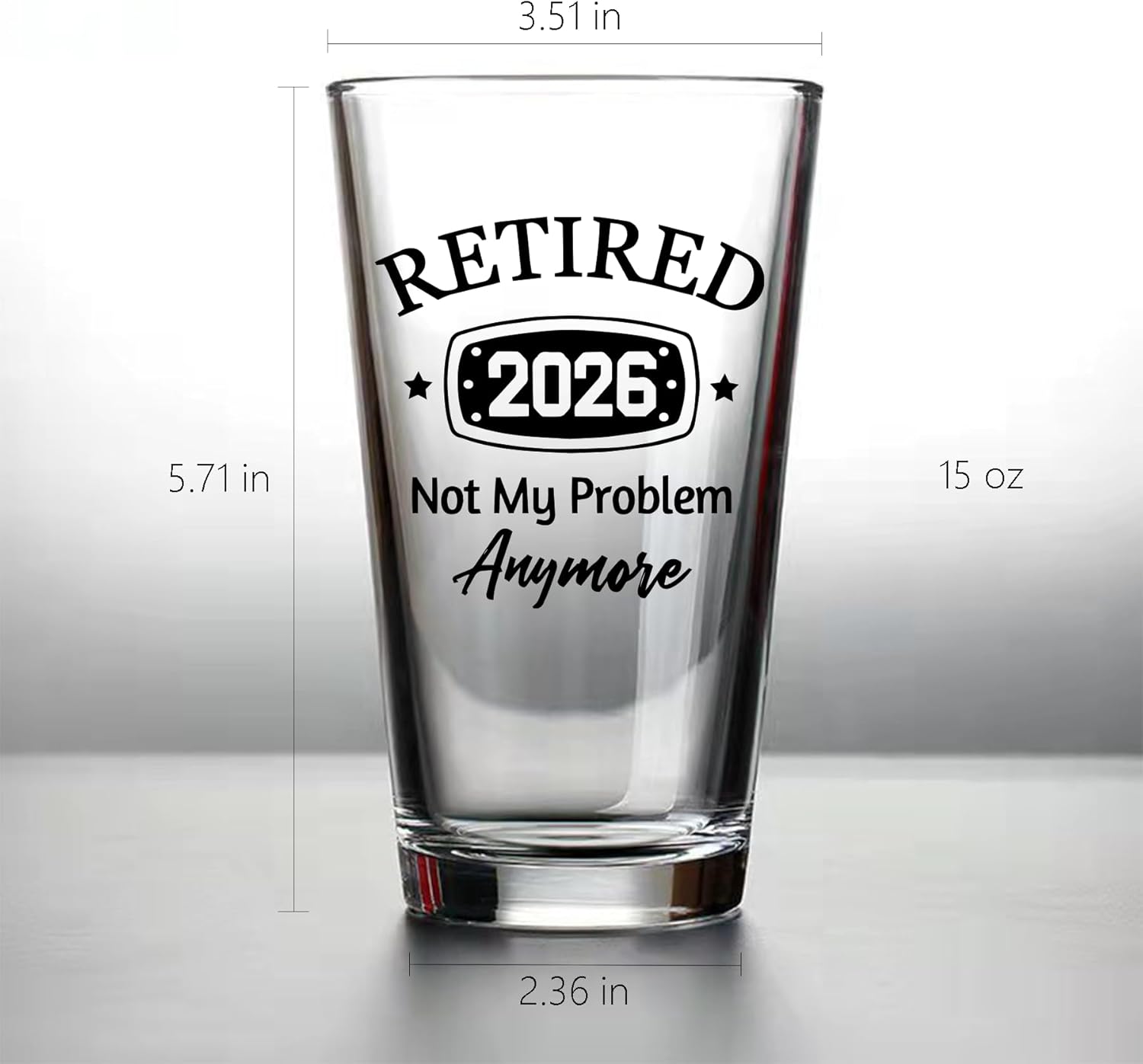 Retirement Gifts for Men Beer Glass, Retired 2026 Beer Glass, Funny Happy Retirement Gifts for Dad Grandpa Coworker Boss Friend Colleague Leader Teacher Nurse, Birthday for Retiree - Image 5