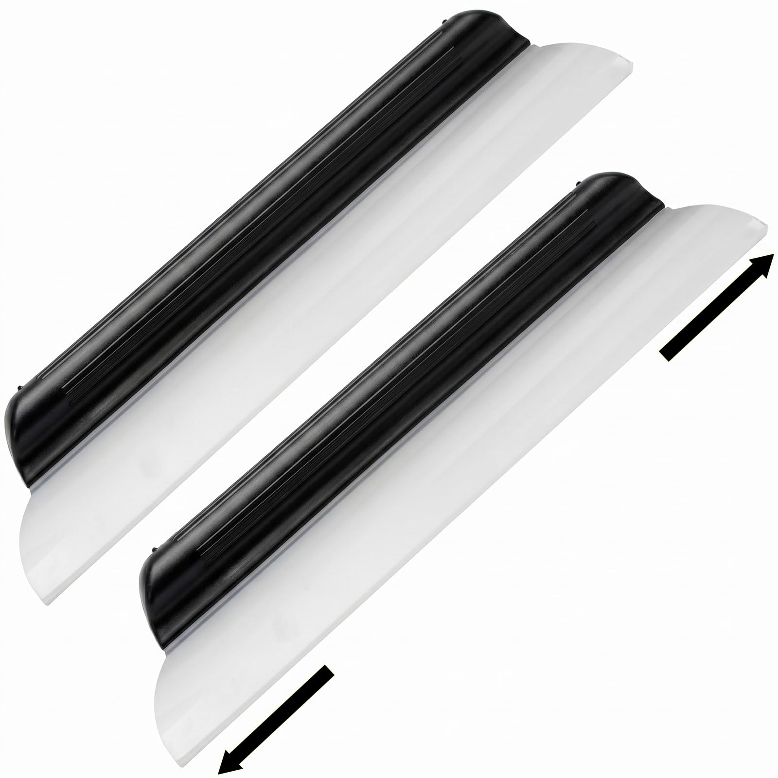 2 Pack 14 Inch Car Drying Squeegee Black Silicone Window Blade