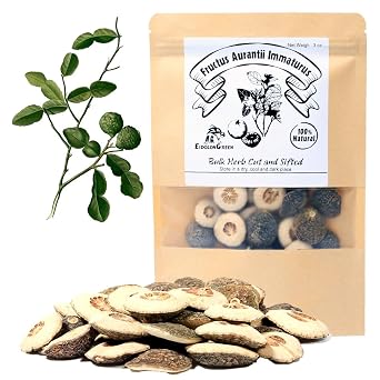 EidolonGreen Organic Zhi Shi Herb/Fructus Aurantii Immaturus 100% Pure Natural Dried Fruit, Supports Healthy Digestion & Daily Metabolic Balance, Ideal for Herbal Dietary Blends, 88g/3 Oz