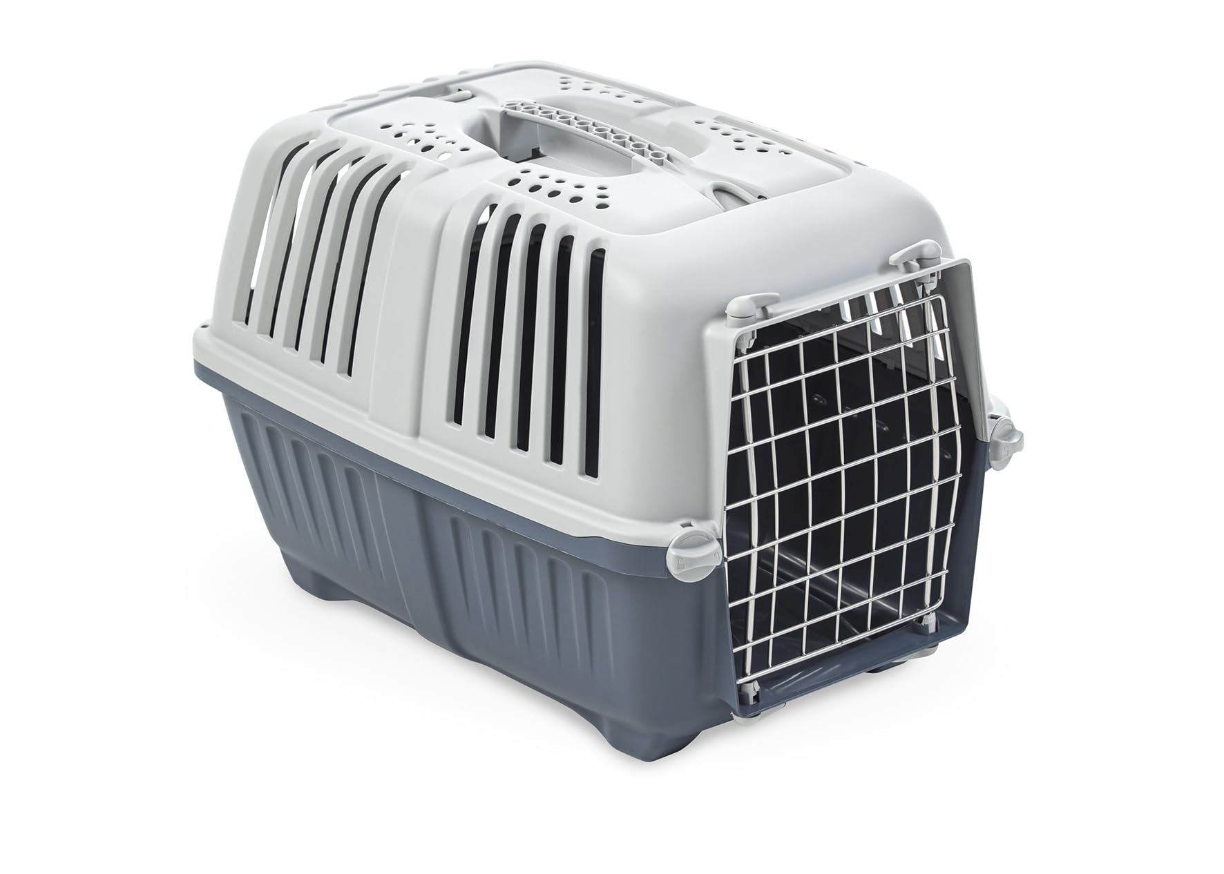 Trasportino Pratiko Metal - Accessorio da viaggio in due misure, con porta metallica, per cani e gatti (Misura 2)