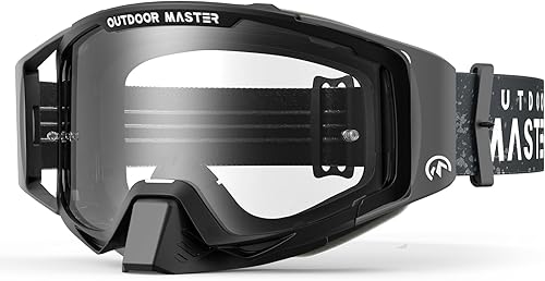 OutdoorMaster Mustang - Gafas de motocross OTG, gafas de motocross, gafas de ATV para hombres, mujeres, adultos, jóvenes