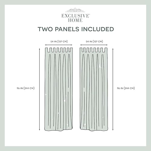 Miniatura 6 de Exclusive Home Miami - Par de paneles de cortinas semitransparentes para interiores y exteriores, con pestaña de velcro superior, 54 x 96 pulgadas,