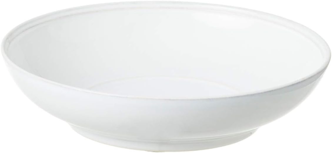Costa Nova Ceramic Stoneware Soup & Pasta Bowl - Friso Collection, White | Microwave & Dishwasher Safe Dinnerware | Food Safe Glazing | Restaurant Quality Tableware