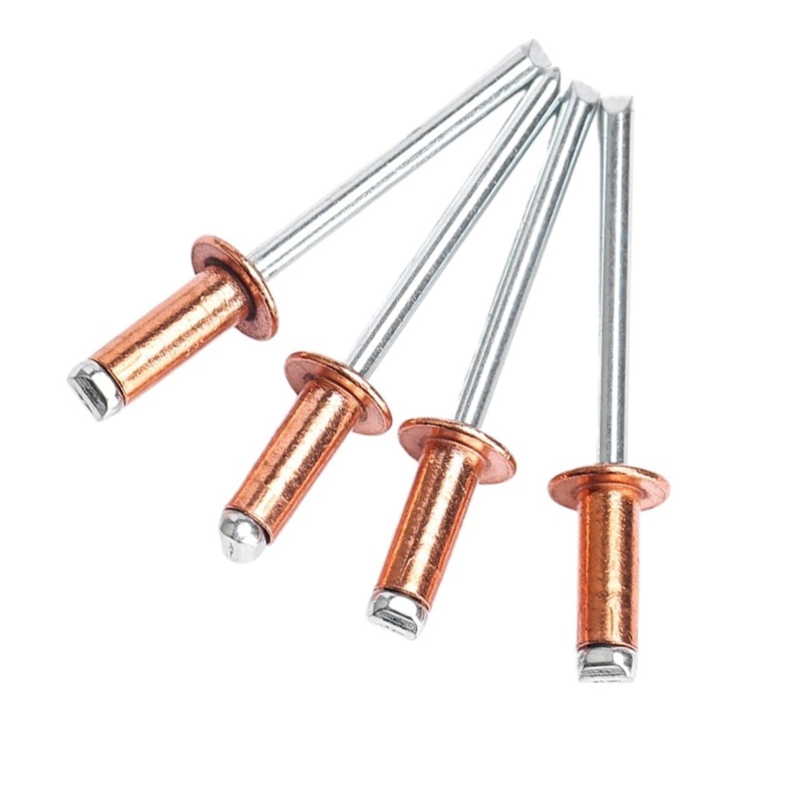 Rivets aveugles, Rivets aveugles en cuivre M2.4, Type ouvert, tête ronde, clous à capuchon pur(10mm (10Pcs))