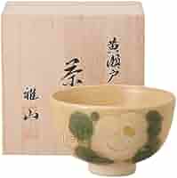 Amazon｜エールネット(Ale-net) 黄瀬戸椿紋茶碗 抹茶碗 手描き