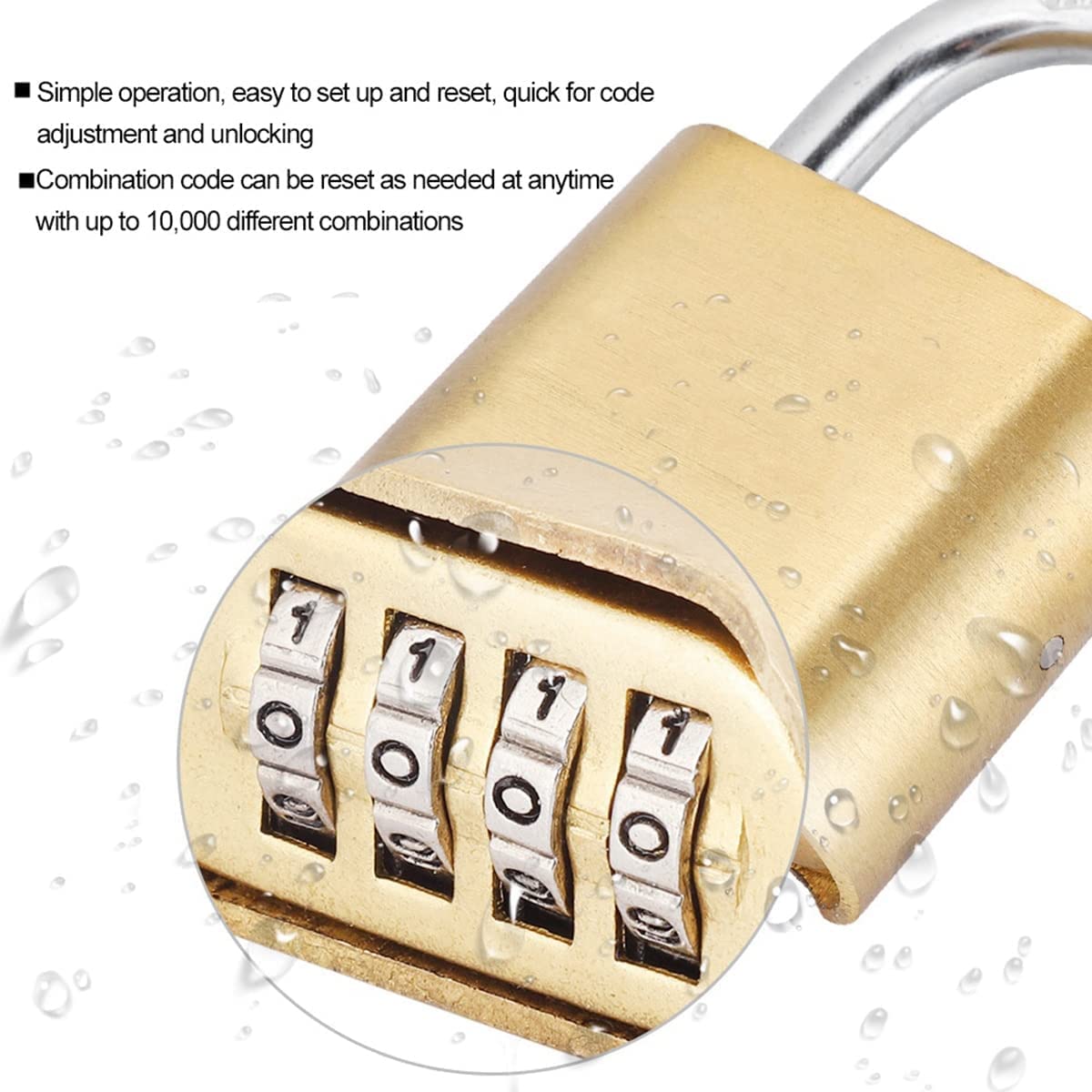 cadenas code de verrouillage cadenas Cadenas, serrures à combinaison, serrure à combinaison de code, serrure à mot de passe à 4 chiffres, cadenas à code en laiton, serrures de porte d'armoire