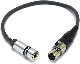 Mini XLR Female to 3.5mm Mini Jack Female Adapter - 3 Pin Microphone Audio Cable