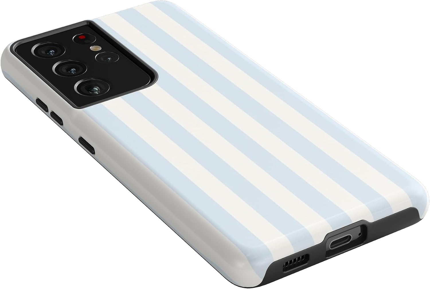 Casely Galaxy S21 Ultra Case | Blue Stripes | Sunday Best | Essential Slim Dual-Layer Protective Design