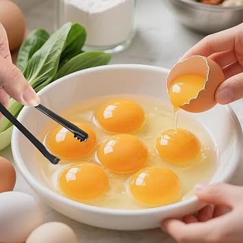 3Pcs Versatile Egg Tool, Egg Chalaza Removal Tool Egg Washer, Stainless Steel Toothed Chalaza Remover for Kitchen and Bar/Bakers Chefs