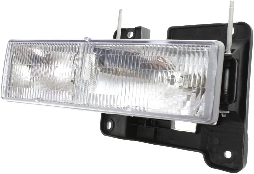 KarParts360 For Chevy C3500 1990-2002 Headlight Assembly Driver and Passenger Side | Pair | Rectangle Form w/Bulbs | DOT Certified | Replacement For GM2502101, GM2503101 | 15034929, 15034930