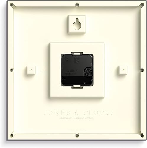 Miniatura 5 de JONES CLOCKS Reloj de pared de caja, esfera cuadrada de estación, decoración de oficina de cocina, 9.8 x 9.8 pulgadas, color negro