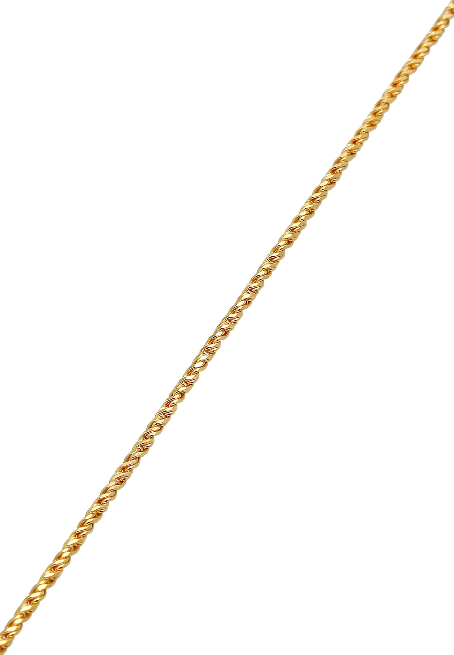 Kuzzoi Collana da uomo in argento 925, cordoncino rotondo, argento placcato oro (2 mm), collana dorata senza ciondolo, effetto ritorto