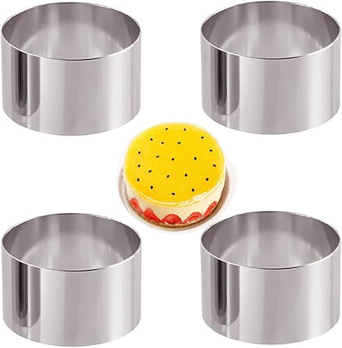 Mnixy Molde de anillos sin pastel, acero inoxidable