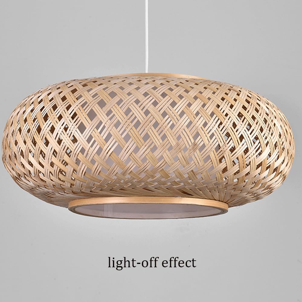 Ręcznie tkany klosz, pleciony bambusowy wiszący oprawa oświetleniowa w stylu chińskim, lampa wisząca do restauracji lub herbaciarni w stylu chińskim, japoński bambusowy żyrandol, regulowane